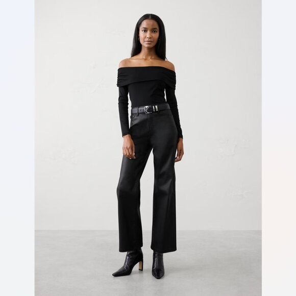 Banana Republic Factory Tops - Banana Republic Factory Off-Shoulder Mesh Top Black NWT